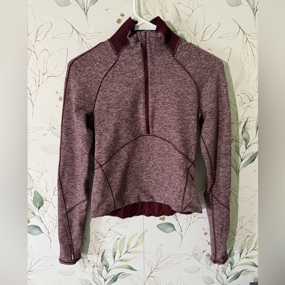 Lululemon Always Alert 1/2 Zip, size 4 in Heathered Garnet - Picture 5 of 9